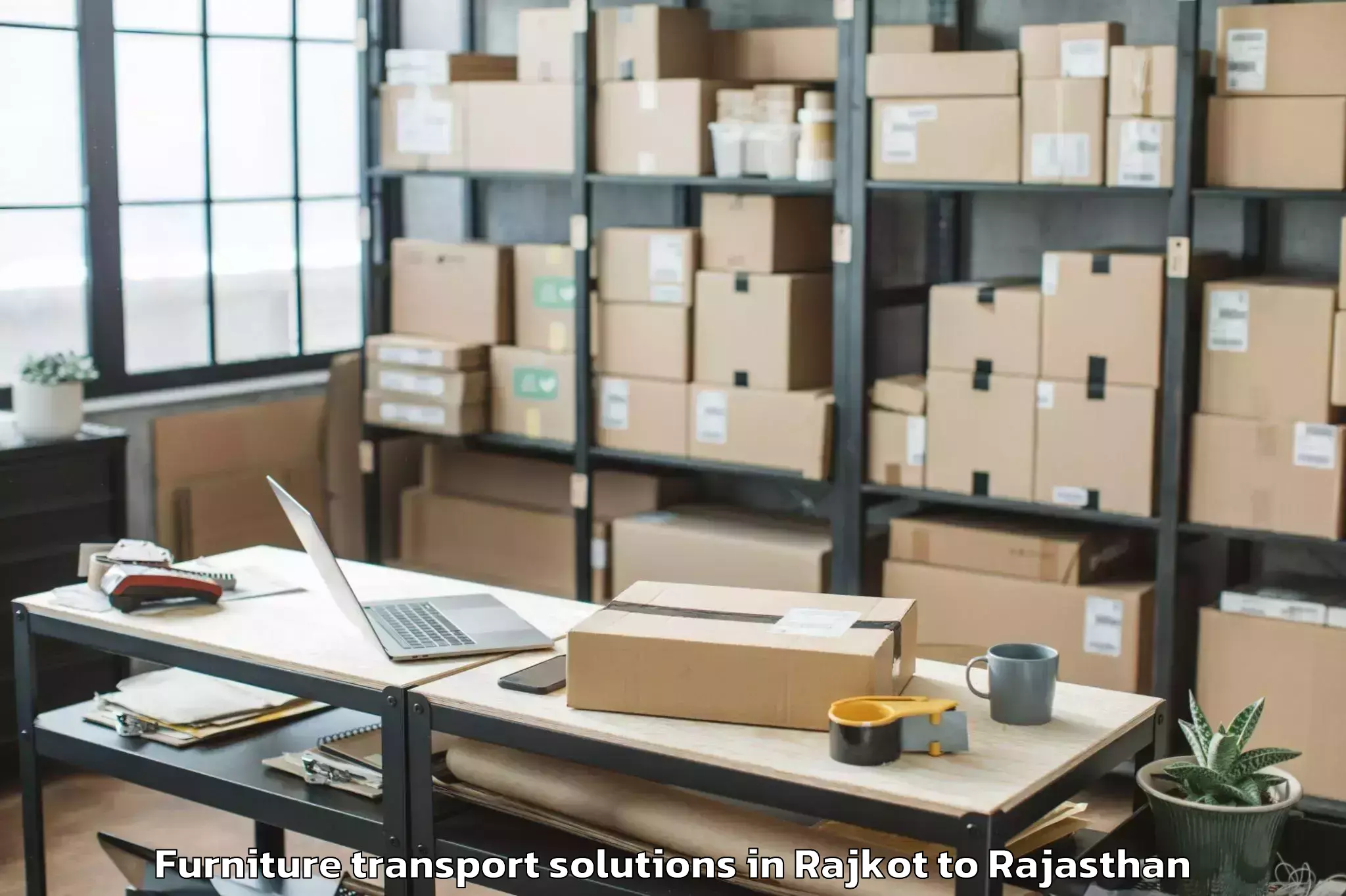 Hassle-Free Rajkot to Jhunjhunu Furniture Transport Solutions